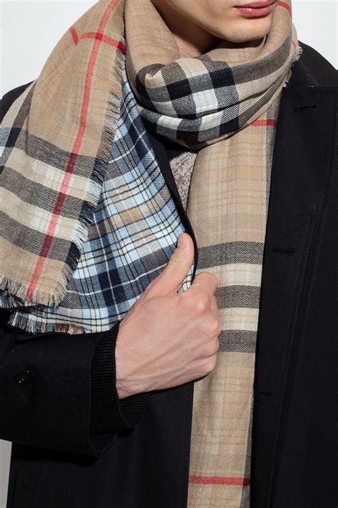 burberry 80 cashmere 20 silk|Burberry check wool scarf.